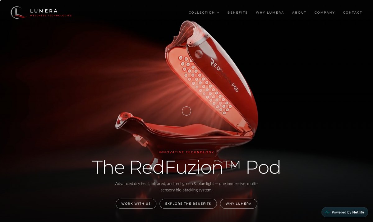 LUMERA red light therapy site preview